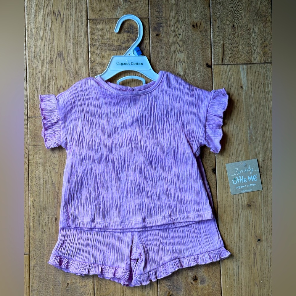Little Me Purple Kids Matching Set